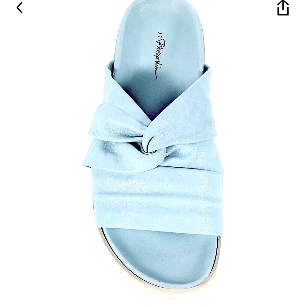 NIB Phillip Lim Leather Twist Pool Slides.